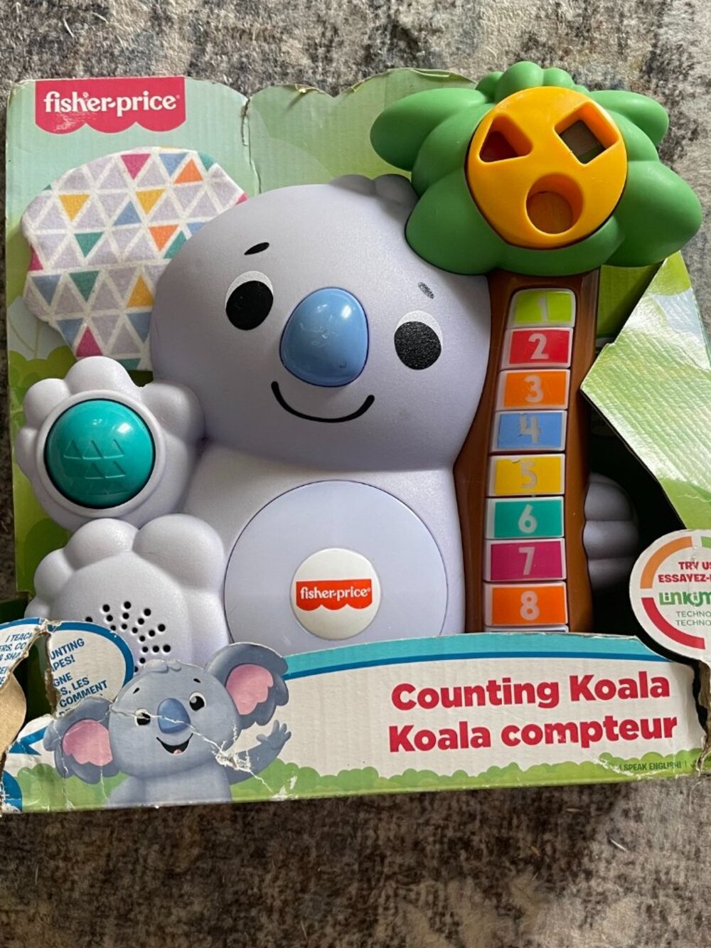 Fisher Price Counting Koala Linkimals- Plays Music & Lights Up New 9M+